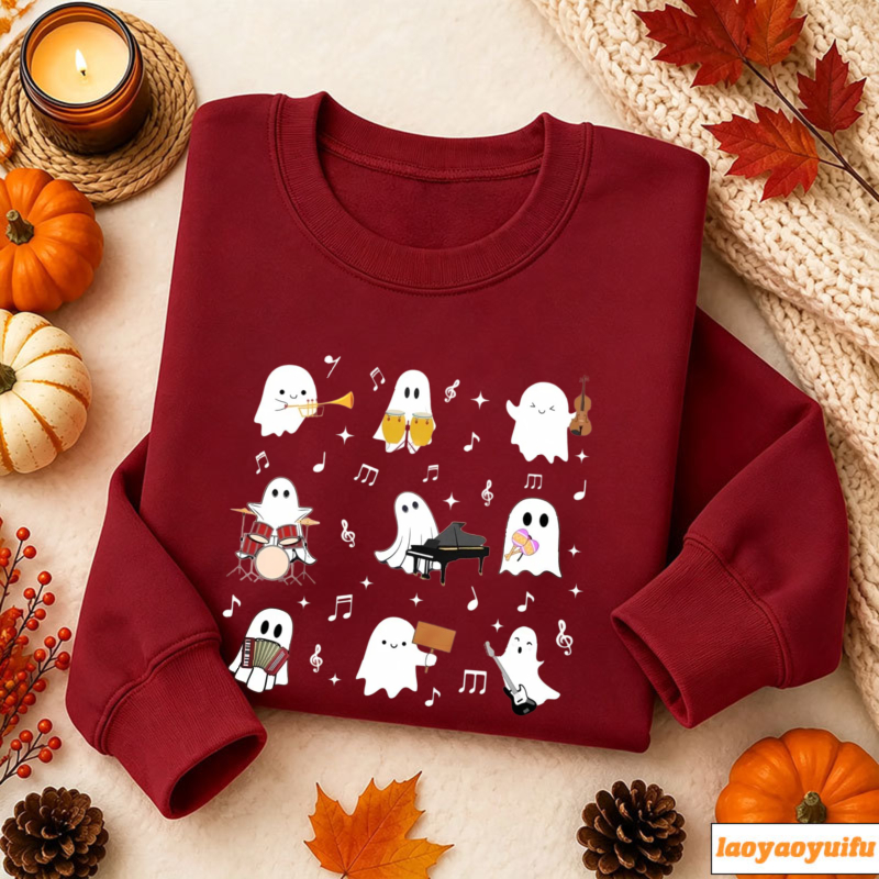 Cute Ghost Band Playing Musica - Musical Instrument All ulasan dan harga