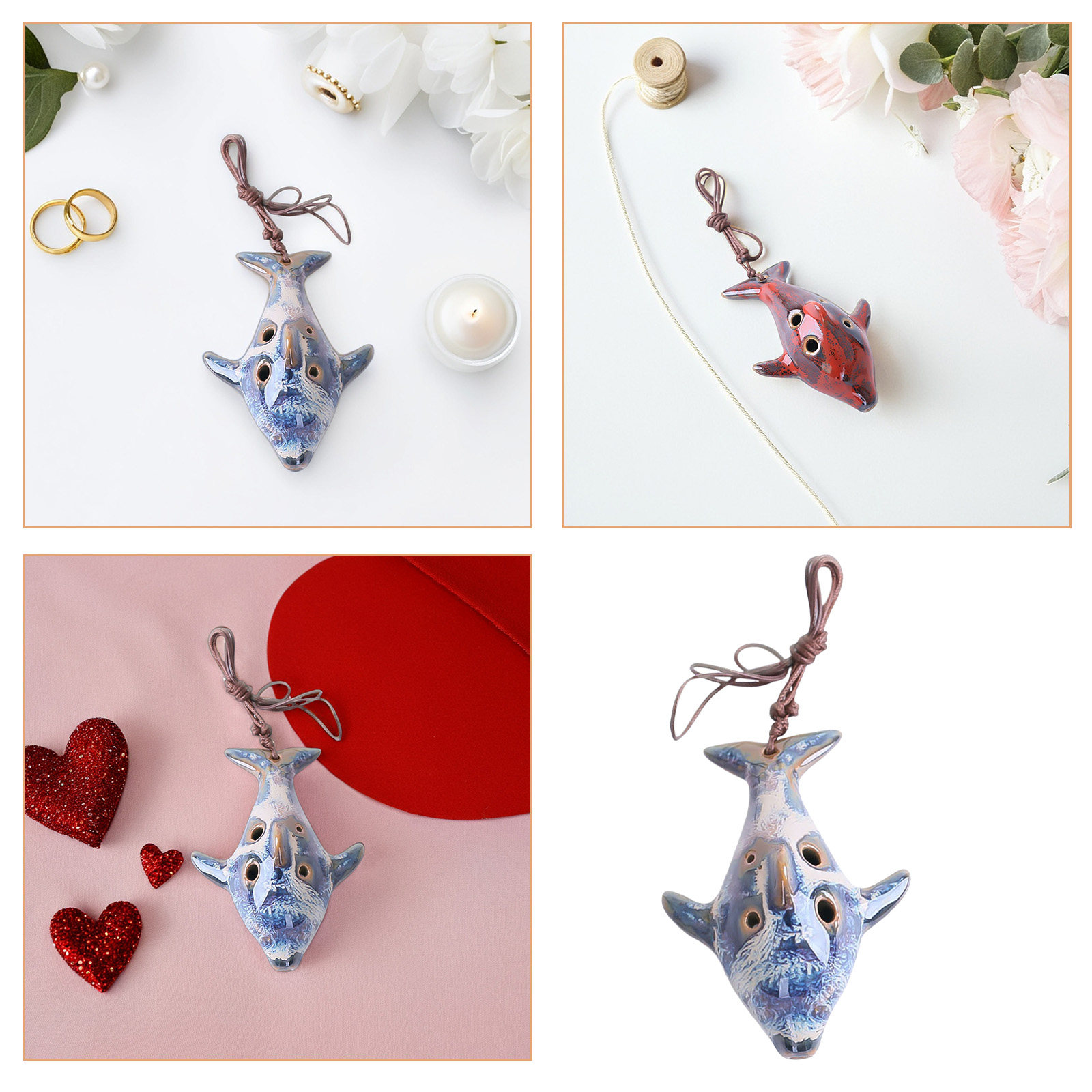 1Pcs 6 Holes Ceramic Ocarina F - Musical Instrument Blow ulasan dan harga