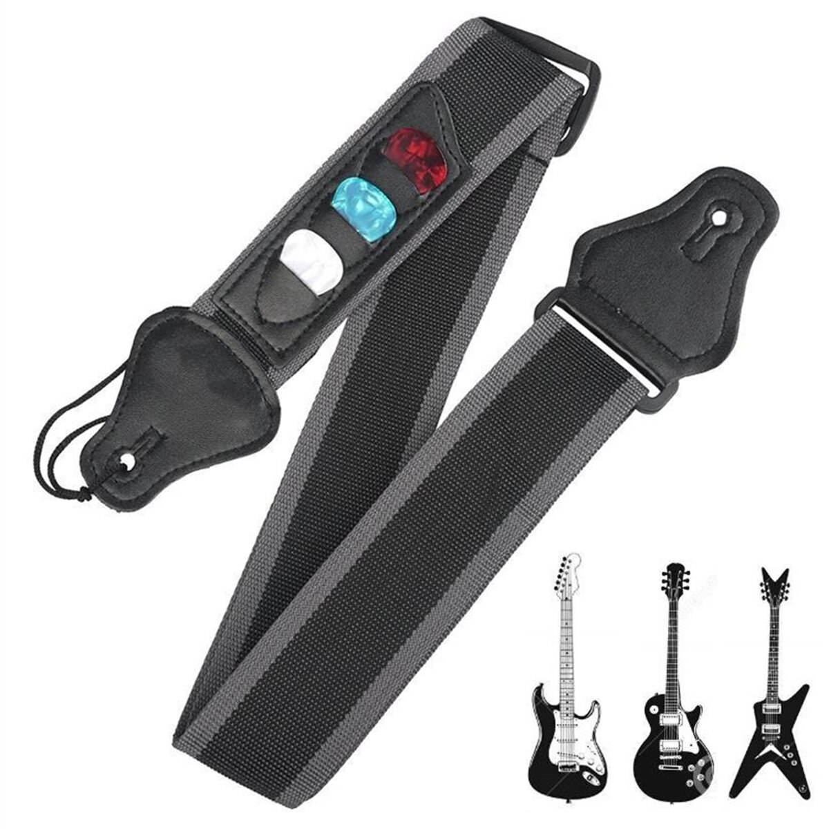 Electric Guitar Strap Adjustab - Musical Instrument Band ulasan dan harga