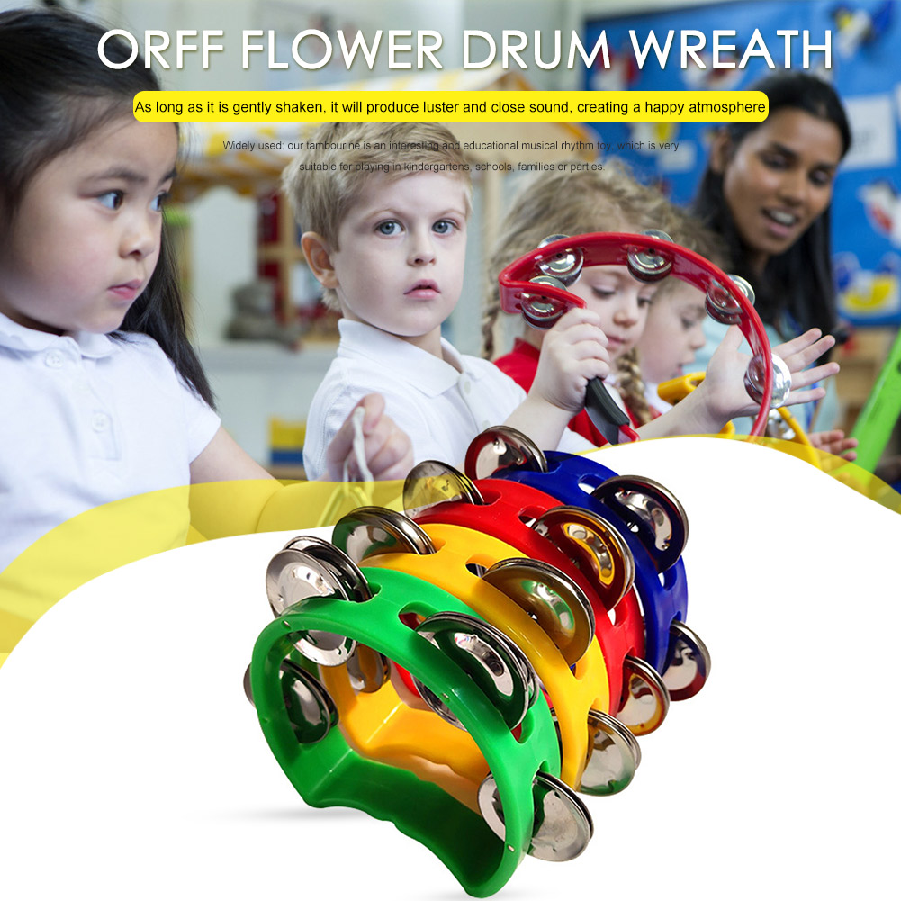 4pcs Tambourine Jingles Rattle - Musical Instrument All ulasan dan harga