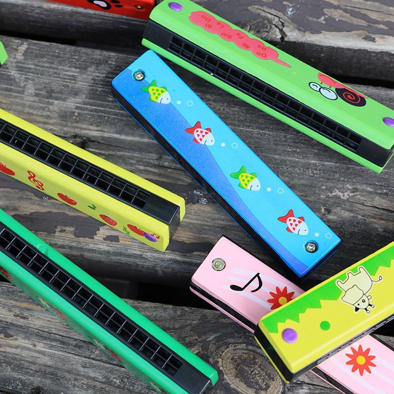 Children's Harmonica, Wooden M - Musical Instrument Blow ulasan dan harga